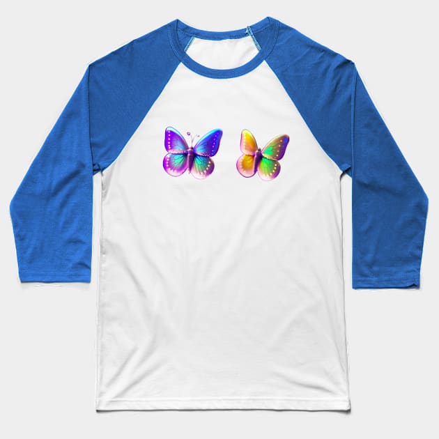 BEAUTIFUL BUTTERFLIES Baseball T-Shirt by FlorenceFashionstyle